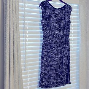 Chaps blue and white dress size large